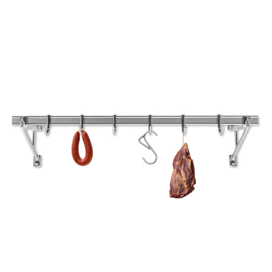 Wall Bracket Rail 1600 mm with 7 Sliding Hooks